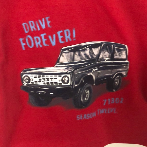 Red long sleeve boys graphic T-shirt - Picture 4 of 6